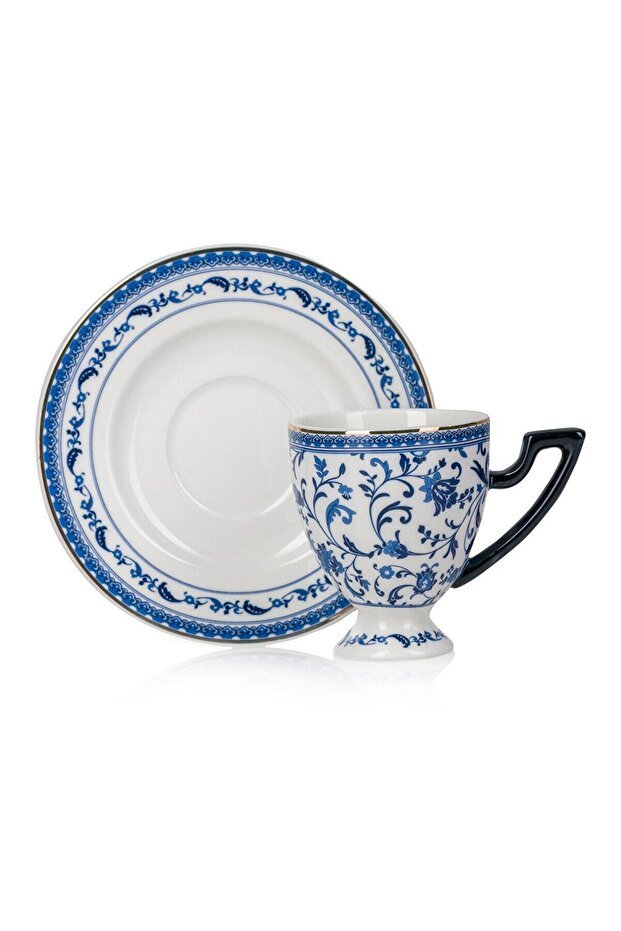 Premium LC Waikiki Home Printed Porcelain Turkish Coffee Cup Set - 2 x 90ml - TryAladdin