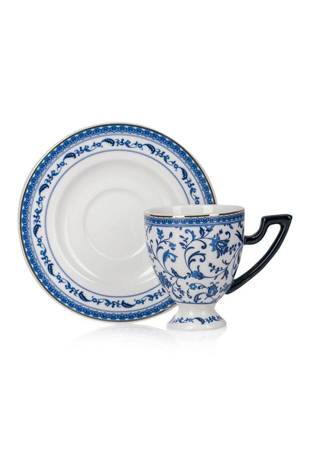 Premium LC Waikiki Home Printed Porcelain Turkish Coffee Cup Set - 2 x 90ml - TryAladdin