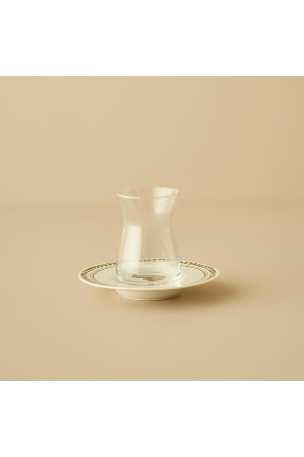Premium Lemoncello Porcelain Tea Glass Set - 6 x 170ml - TryAladdin