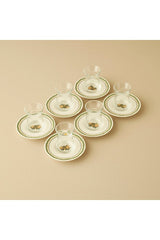 Premium Lemoncello Porcelain Tea Glass Set - 6 x 170ml - TryAladdin