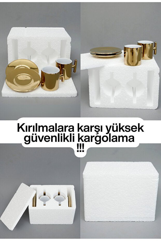 Premium Leopard Print Turkish Coffee Cup Set - 2 x 90ml - TryAladdin