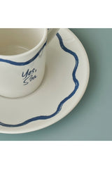 Premium Marine Porcelain Coffee Cup Set - 2 Piece - 90cc - TryAladdin