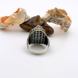 Premium Men's Blue Sapphire 925 Sterling Silver Ring | Turkish - Inspired Handcrafted Jewelry Gift - TryAladdin