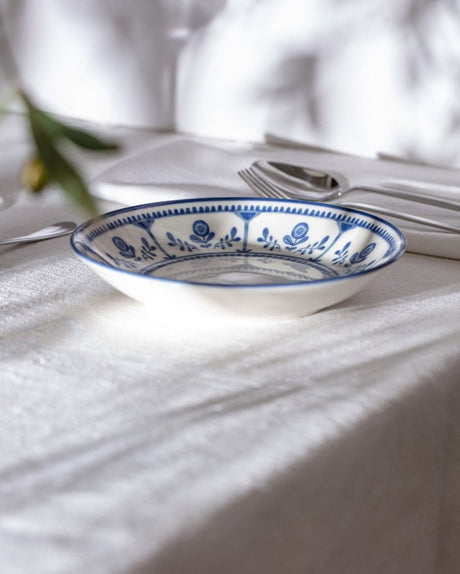 Premium New Bone Porcelain Plate - Celestial Blue Dream Design - TryAladdin