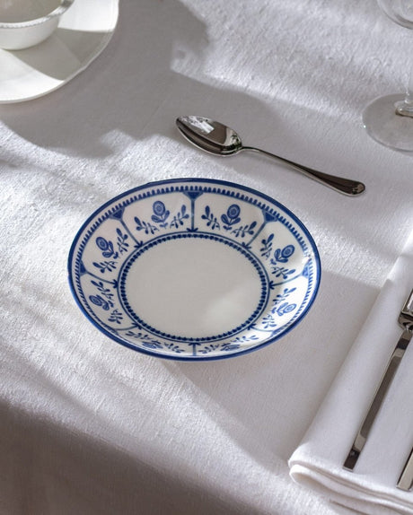 Premium New Bone Porcelain Plate - Celestial Blue Dream Design - TryAladdin