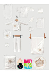 Premium Newborn 10 - Piece Embroidered Embellished Layette Set - TryAladdin