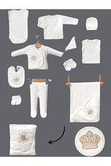Premium Newborn 10 - Piece Embroidered Embellished Layette Set - TryAladdin