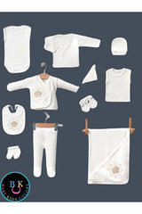 Premium Newborn 10 - Piece Embroidered Embellished Layette Set - TryAladdin