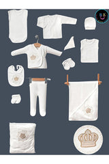 Premium Newborn 10 - Piece Embroidered Embellished Layette Set - TryAladdin