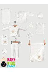 Premium Newborn 10 - Piece Embroidered Embellished Layette Set - TryAladdin