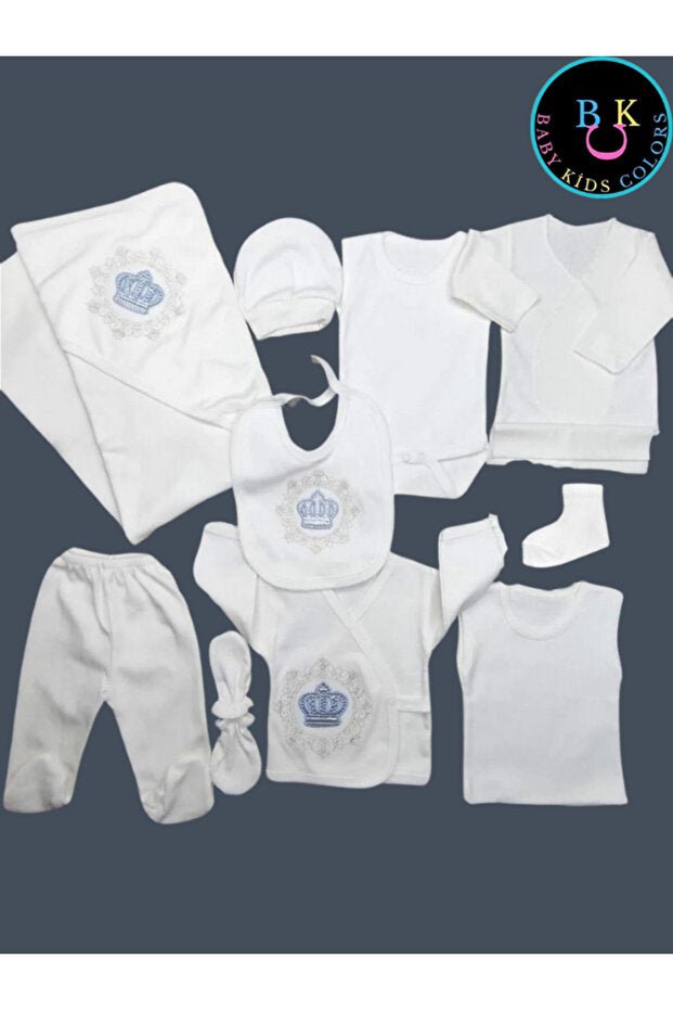 Premium Newborn 10 - Piece Embroidered Layette Set - Hospital Exit Collection - TryAladdin