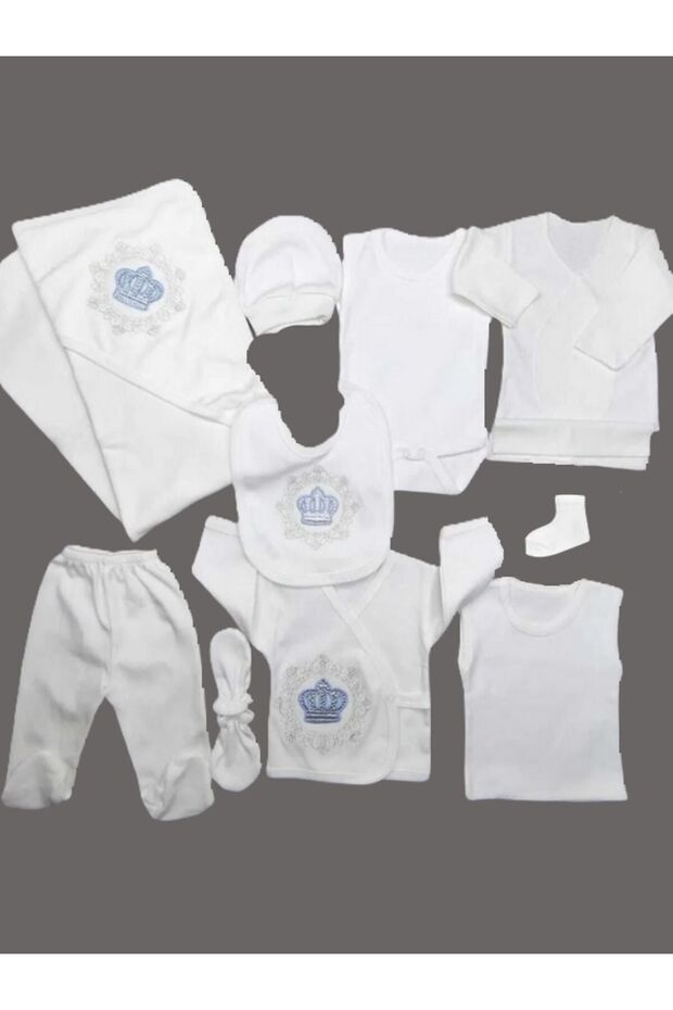 Premium Newborn 10 - Piece Embroidered Layette Set - Hospital Exit Collection - TryAladdin