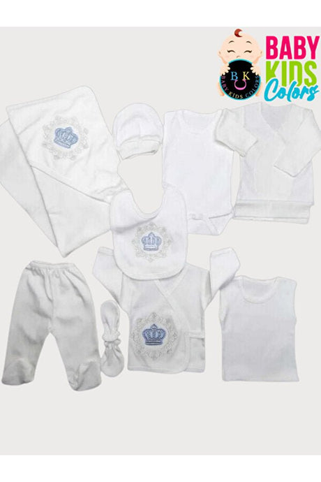 Premium Newborn 10 - Piece Embroidered Layette Set - Hospital Exit Collection - TryAladdin
