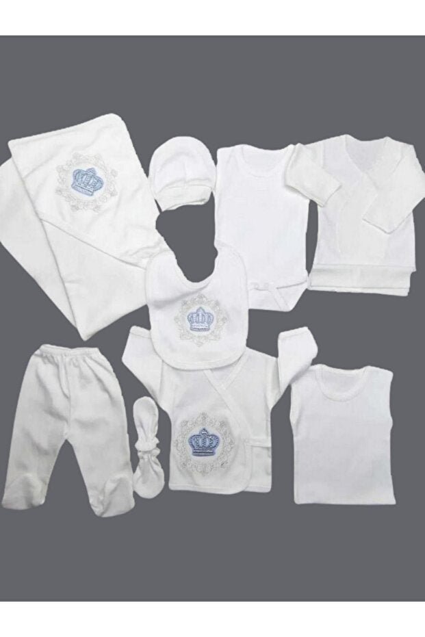Premium Newborn 10 - Piece Embroidered Layette Set - Hospital Exit Collection - TryAladdin