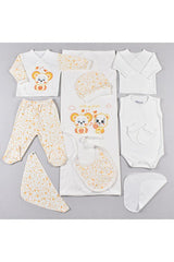 Premium Newborn 10 - Piece Koala Embroidered Layette Set - Yellow - TryAladdin