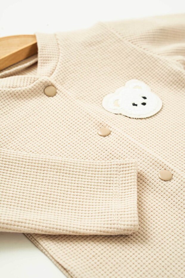 Premium Newborn 100% Cotton Bear Embroidered 5 - Piece Outfit Set - TryAladdin