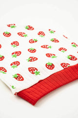 Premium Newborn 100% Cotton Strawberry Print Baby Outfit Set - 5 Piece - TryAladdin
