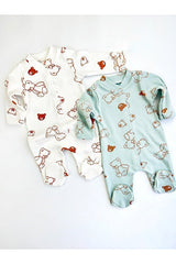 Premium Newborn 2 - Piece Jumpsuit Set - Patterned Hospital & Daily Wear - TryAladdin
