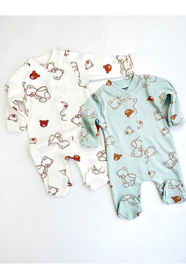 Premium Newborn 2 - Piece Jumpsuit Set - Patterned Hospital & Daily Wear - TryAladdin