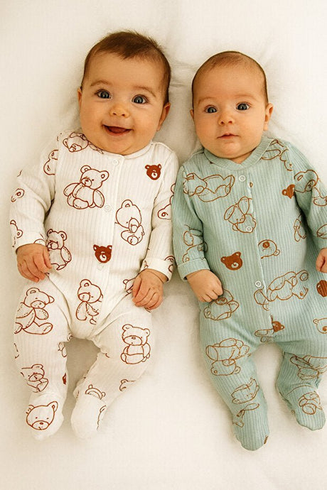 Premium Newborn 2 - Piece Jumpsuit Set - Patterned Hospital & Daily Wear - TryAladdin