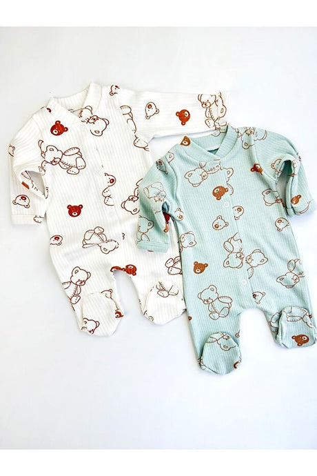 Premium Newborn 2 - Piece Jumpsuit Set - Patterned Hospital & Daily Wear - TryAladdin