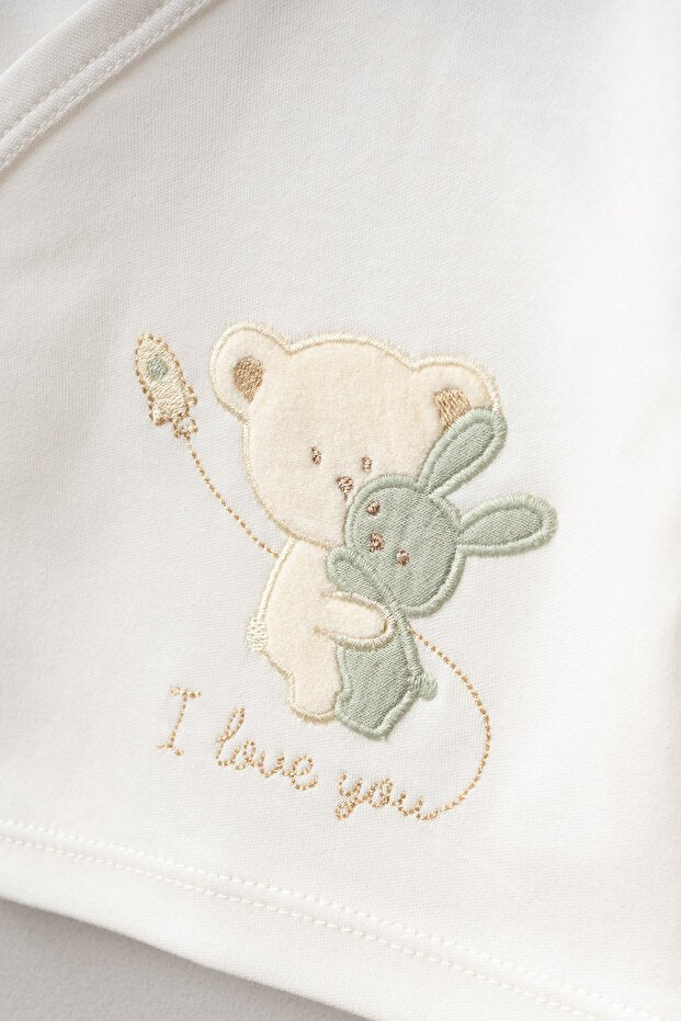 Premium Newborn 5 - Piece Bear Pattern Layette Set - Hospital Essentials - TryAladdin