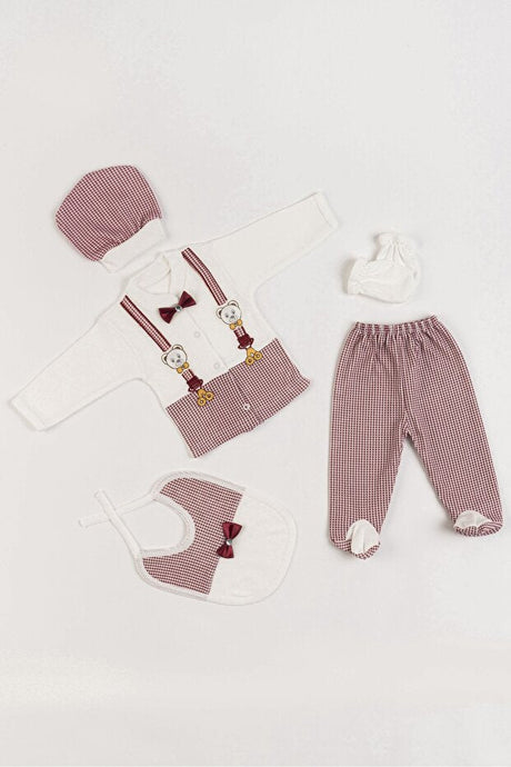 Premium Newborn 5 - Piece Hospital Bodysuit Set with Bow Tie - Retail Ready - TryAladdin