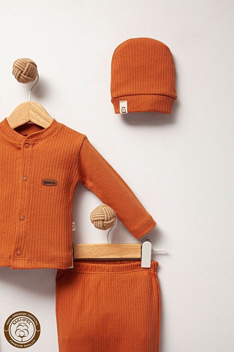 Premium Newborn 5 - Piece Hospital Discharge Baby Set - Warm Clay Tone - TryAladdin