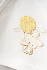 Premium Newborn 5 - Piece Hospital Exit Bodysuit Set - Balloon Rabbit Design - TryAladdin
