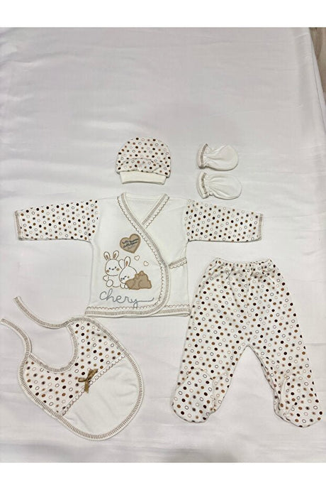 Premium Newborn 5 - Piece Rabbit Layette Set - 0.8kg - TryAladdin