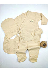 Premium Newborn 5 - Piece Ribbed Layette Set - 500g - TryAladdin