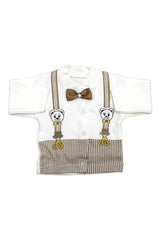 Premium Newborn Baby 5 - Piece Hospital Exit Set - Beige Bear Motif - TryAladdin