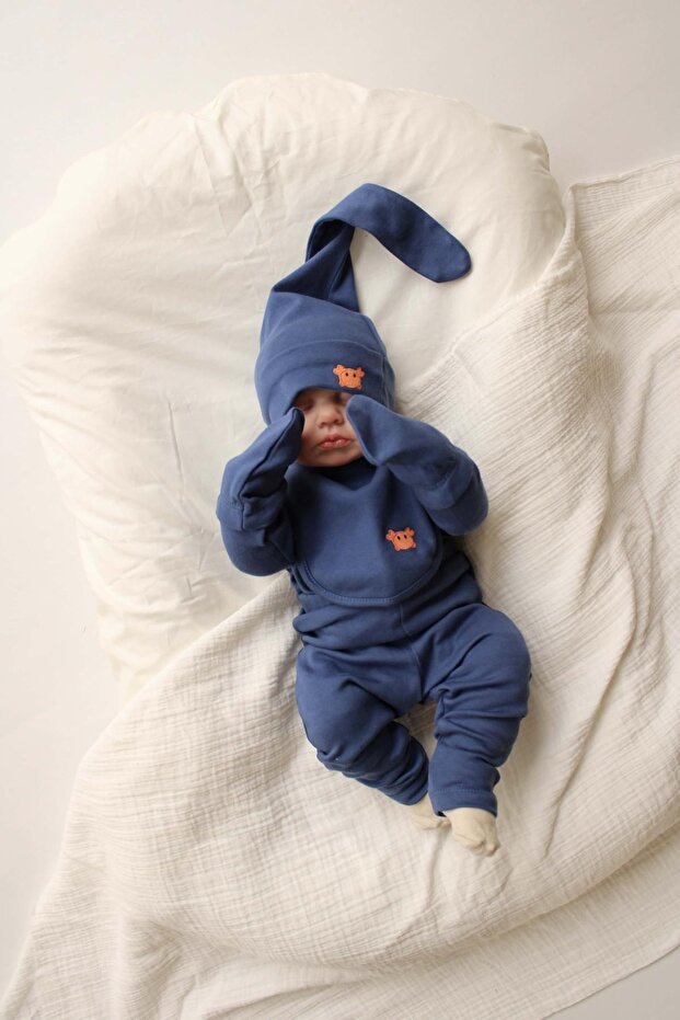 Premium Newborn Baby Apparel - Crab Embroidered Long Sleeve 5 - Piece Set - TryAladdin