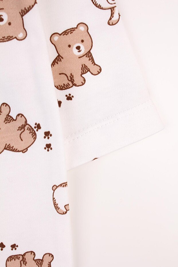 Premium Newborn Baby Bear Pattern Bodysuit & Hat Set - TryAladdin