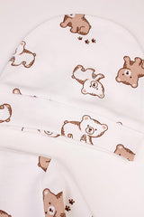 Premium Newborn Baby Bear Pattern Bodysuit & Hat Set - TryAladdin