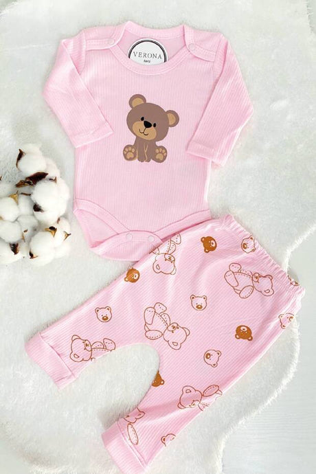 Premium Newborn Baby Bear Snap 2 - Piece Bodysuit & Pant Set - Seasonal - TryAladdin