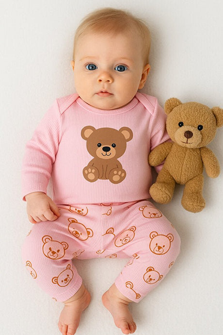 Premium Newborn Baby Bear Snap 2 - Piece Bodysuit & Pant Set - Seasonal - TryAladdin