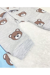 Premium Newborn Baby Boy Bear Print 2 - Piece Romper Set - TryAladdin