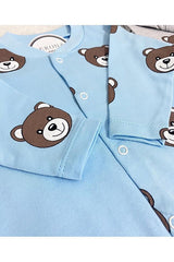 Premium Newborn Baby Boy Bear Print 2 - Piece Romper Set - TryAladdin