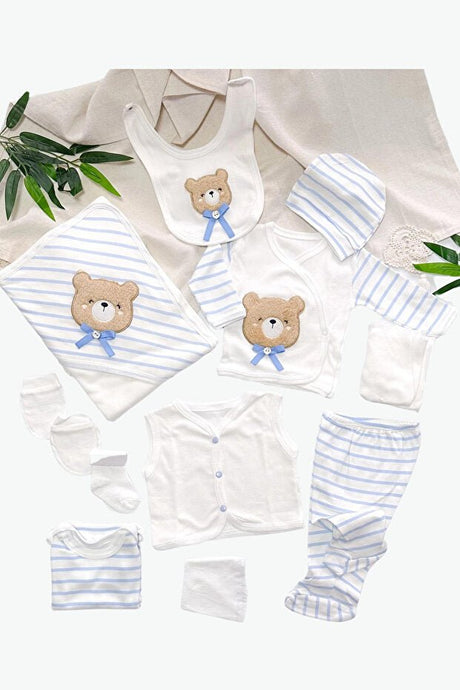 Premium Newborn Baby Boy Hospital Exit Set - 11 Piece Bear Design - TryAladdin