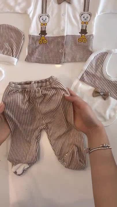 Premium Newborn Baby Clothes Gift Set - Bear & Bowtie 5 - Piece Hospital Exit Set - TryAladdin