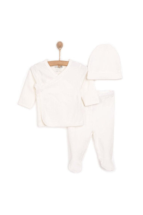 Premium Newborn Baby Essential Apparel Set - Bodysuit, Hat, Booties - 100g - TryAladdin