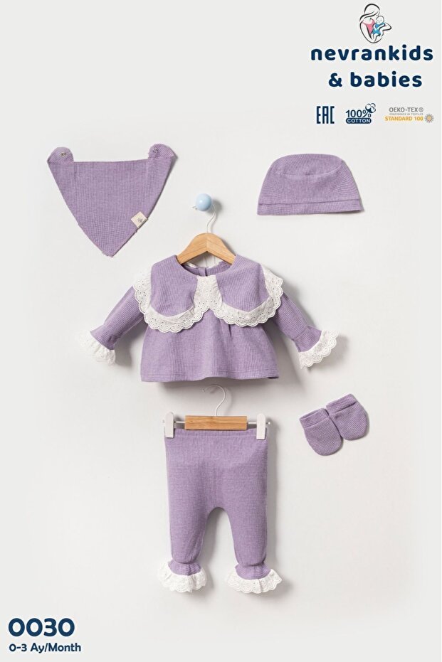 Premium Newborn Baby Girl Hospital Set - 5 - Piece 0 - 3 Months - TryAladdin