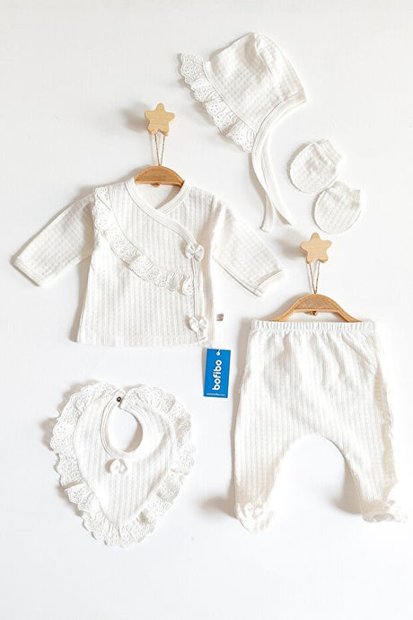Premium Newborn Baby Girl Lace Hospital Welcome Set - 5 - Piece - TryAladdin