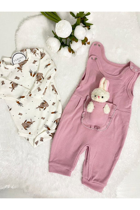 Premium Newborn Baby Girl Overall & Jumpsuit Set - 2 Piece - TryAladdin