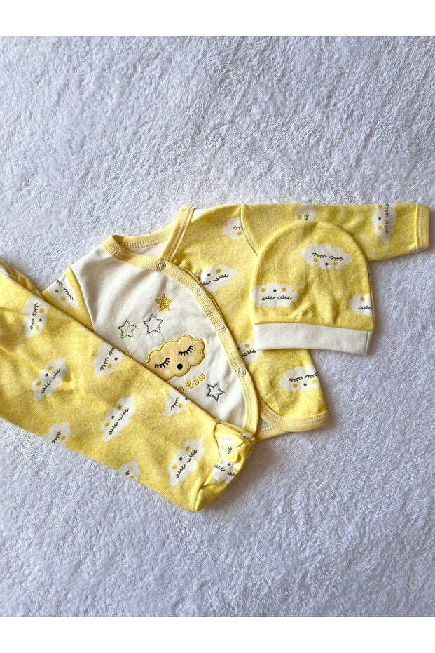 Premium Newborn Baby Hat & 3 - Piece Outfit Set - 0 - 3 Months Wholesale - TryAladdin