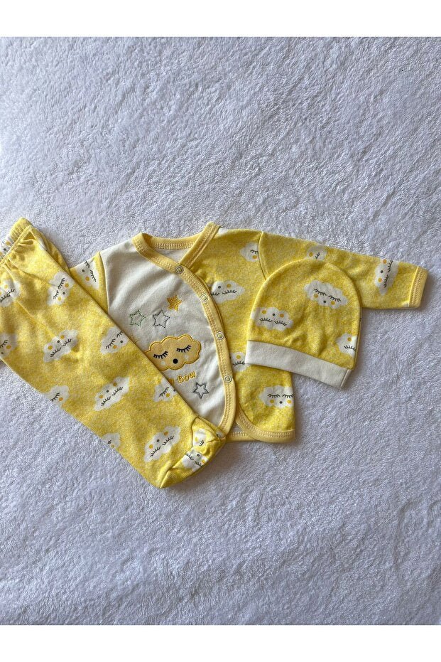 Premium Newborn Baby Hat & 3 - Piece Outfit Set - 0 - 3 Months Wholesale - TryAladdin