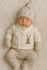 Premium Newborn Baby Hospital Set - 5 - Piece Ecru Melange - TryAladdin