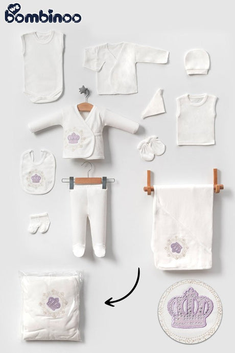 Premium Newborn Baby Layette Set - 10 - Piece Embroidered Hospital Exit Kit - TryAladdin