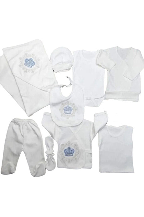 Premium Newborn Baby Outfit Set - Stone Embroidered 10 - Piece - TryAladdin